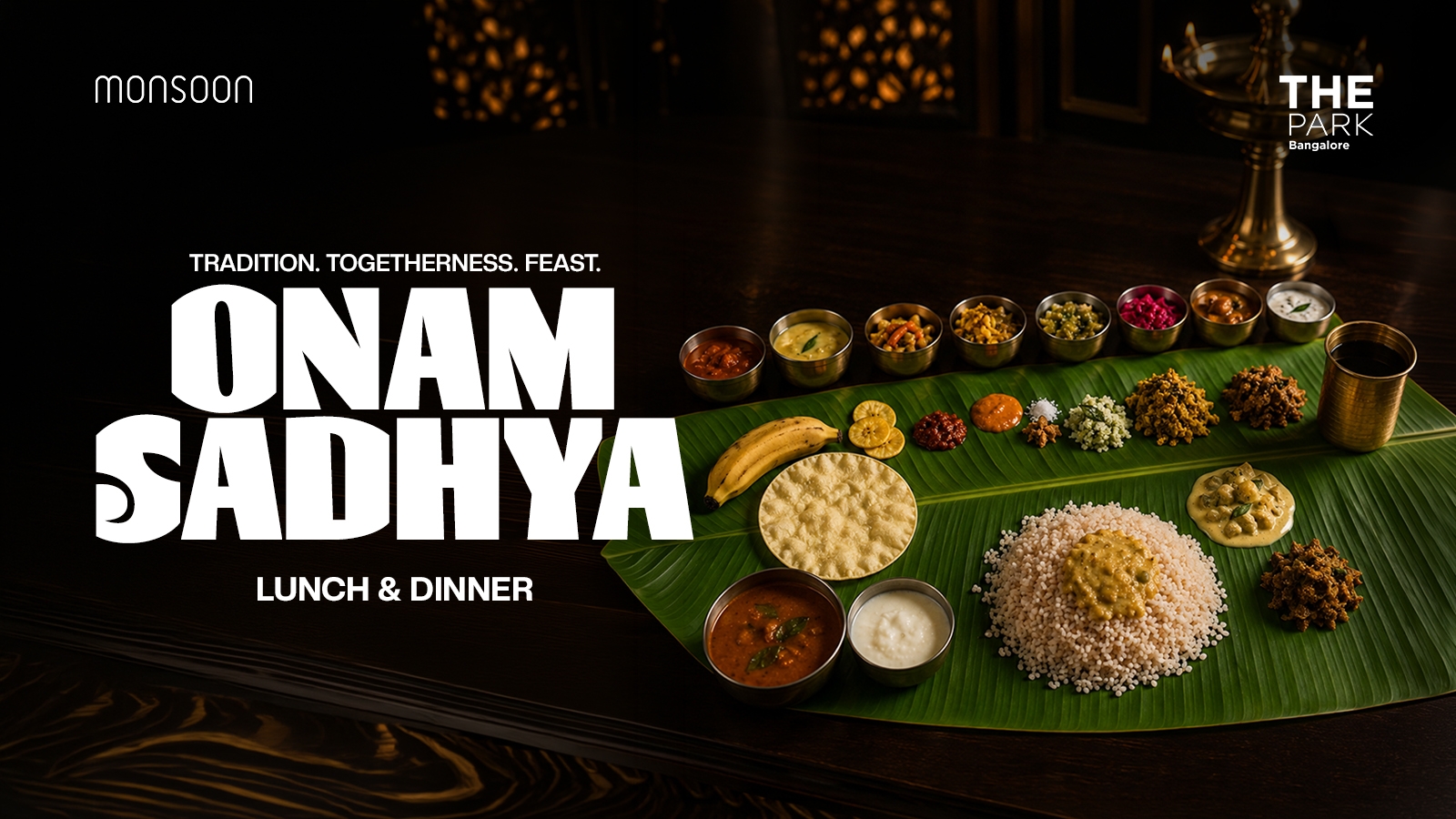 Onam Sadhya at Monsoon the Park