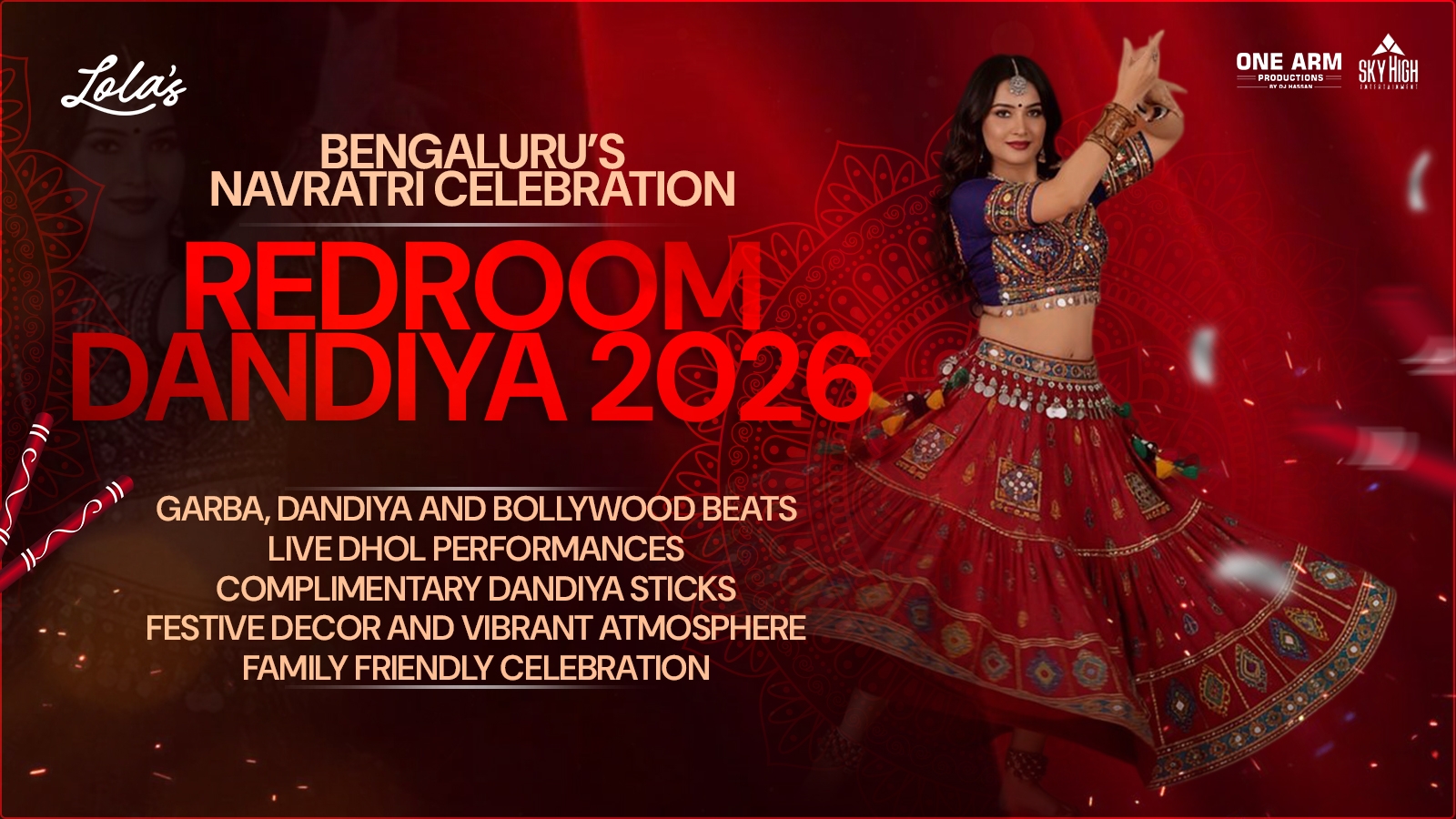 Redroom Dandiya 2026 at Lolas Manyata Tech Park