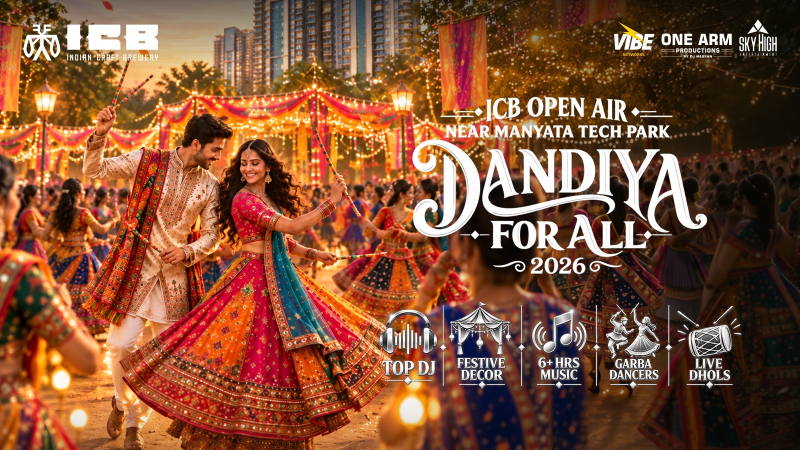 Dandiya for All 2026 at ICB Open Air Manyata Tech Park
