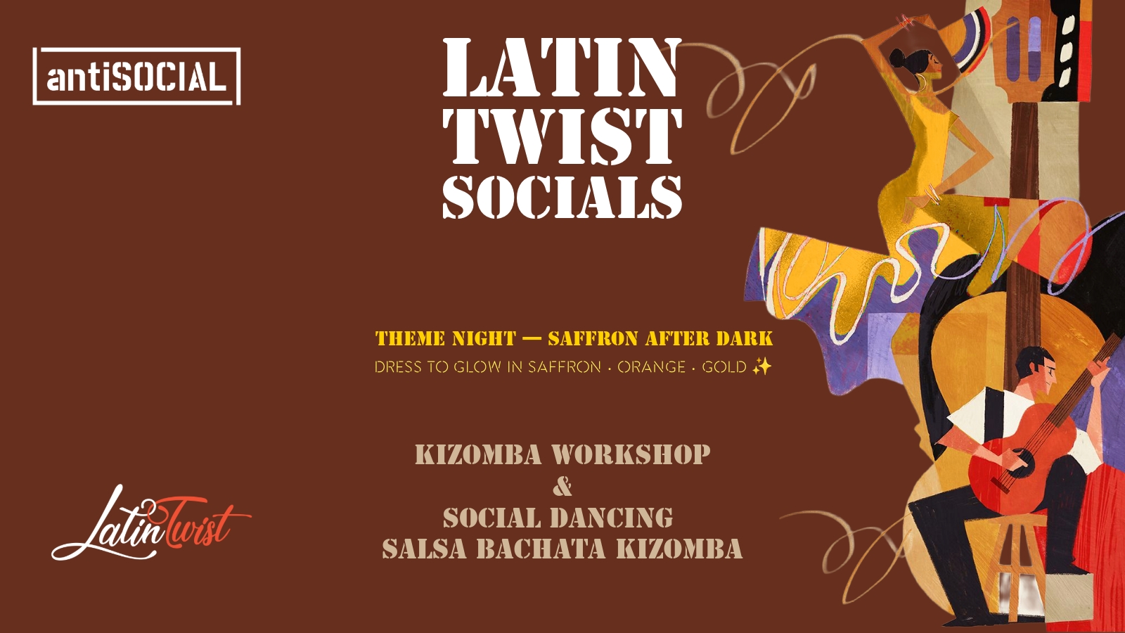 Latin Twist Wednesdays - Salsa Bachata Kizomba - Antisocial, Lower Parel