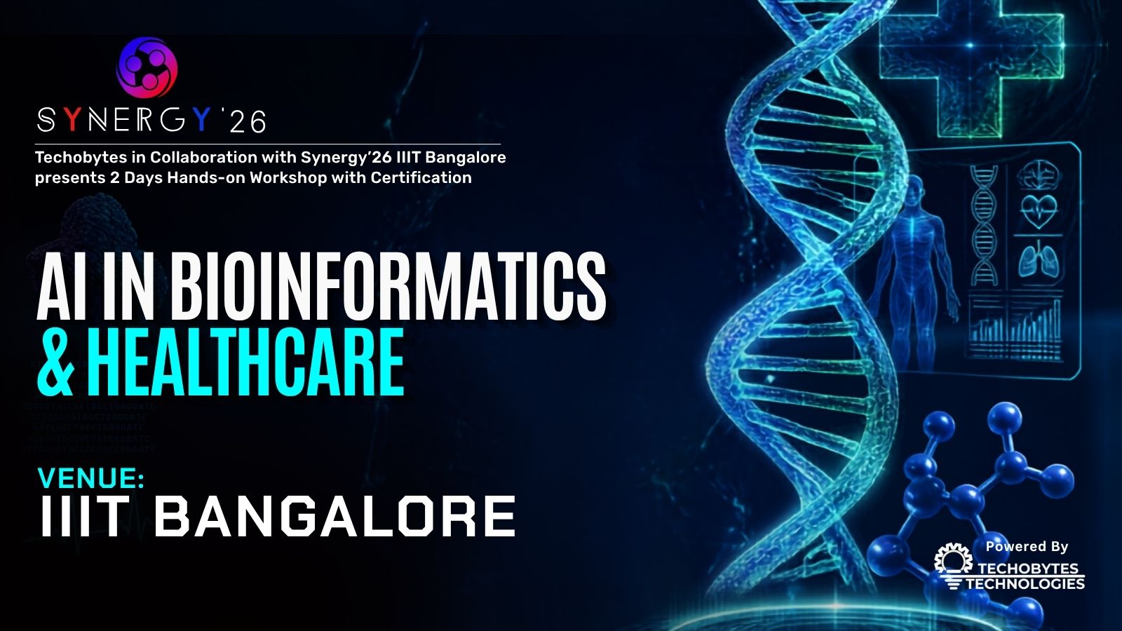 AI in Bioinformatics & Healthcare | 2 Days Workshop at IIIT Bengaluru