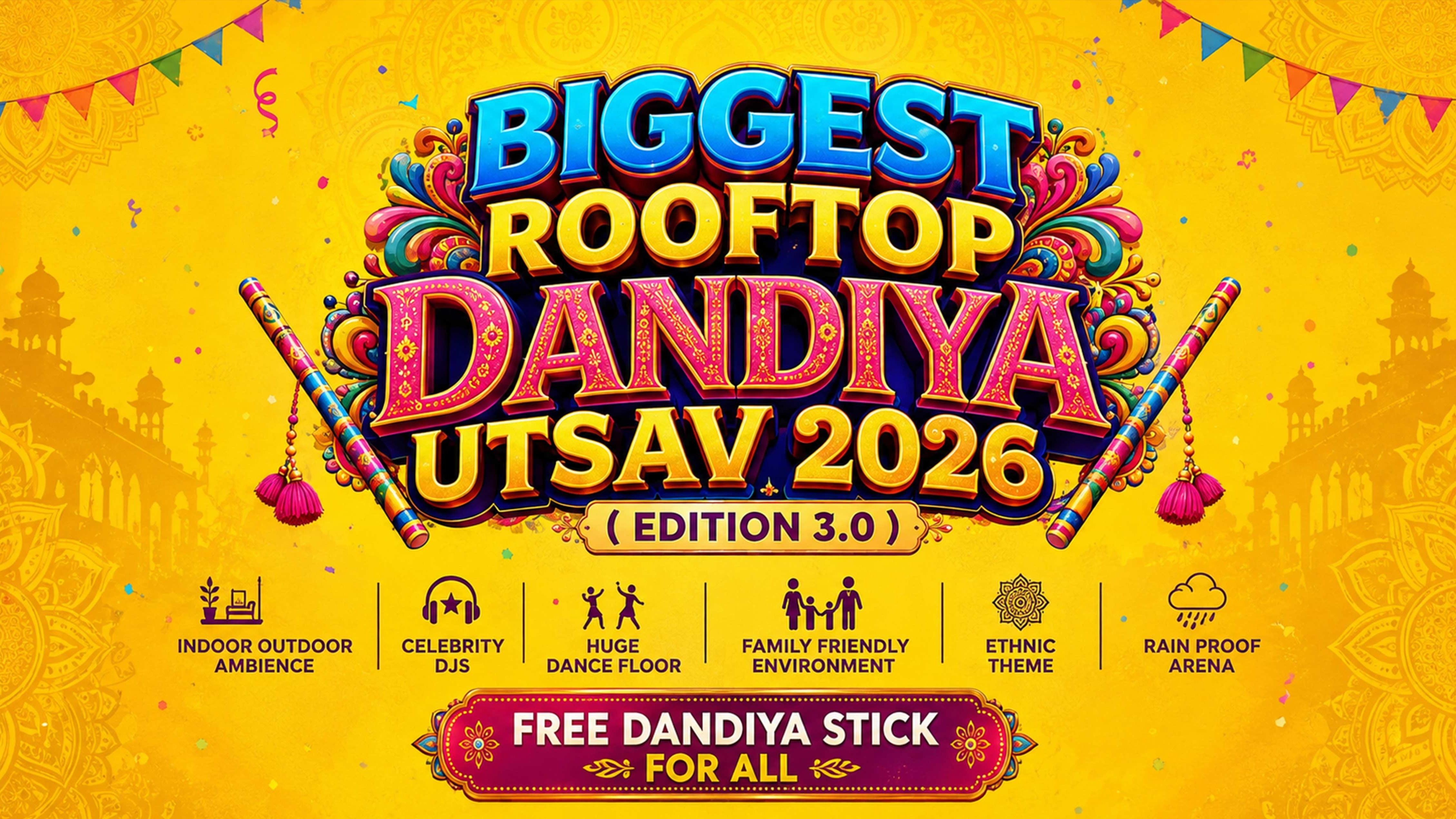 Bengaluru's Biggest Rooftop Dandiya Utsav 2026