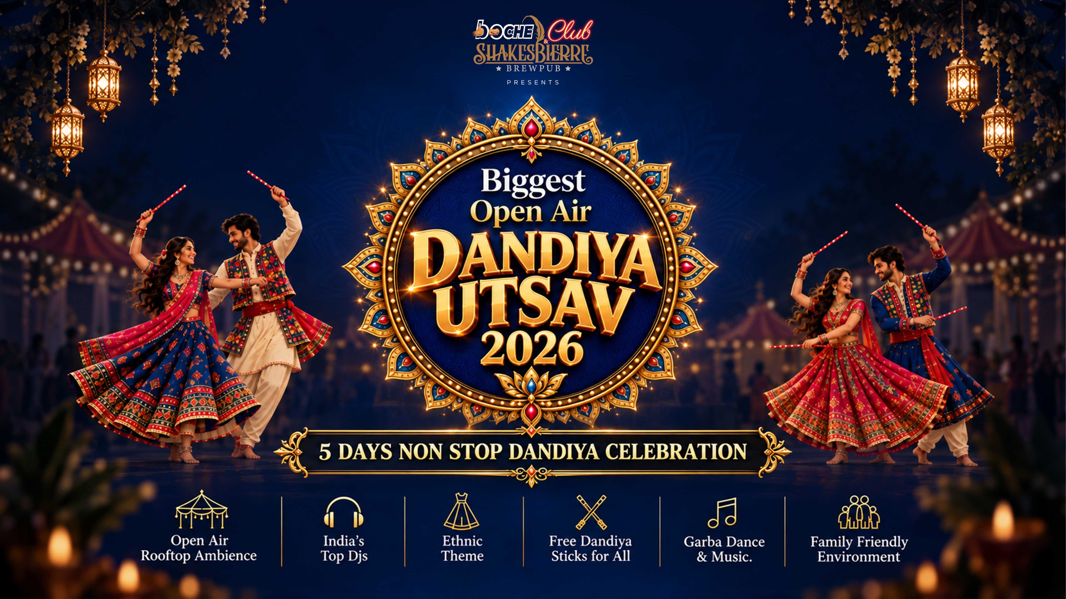 Biggest Open Air Dandiya at Eva Mall Shakesbierre