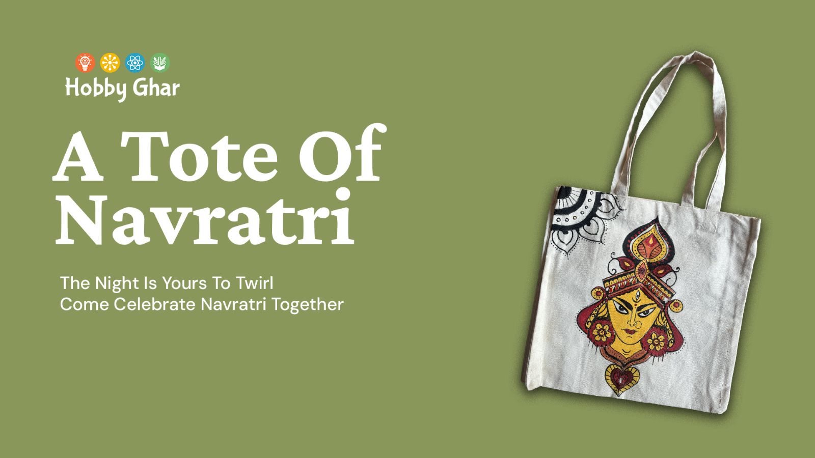 Navratri Tote Bag Painting