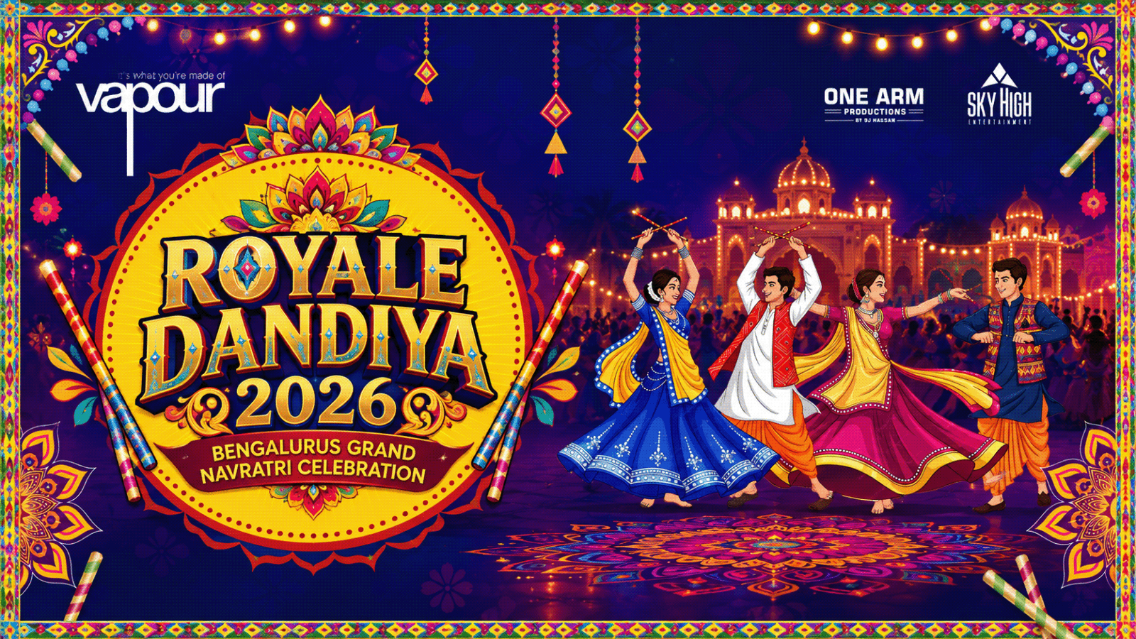 Royale Dandiya 2026 at Vapour Indiranagar