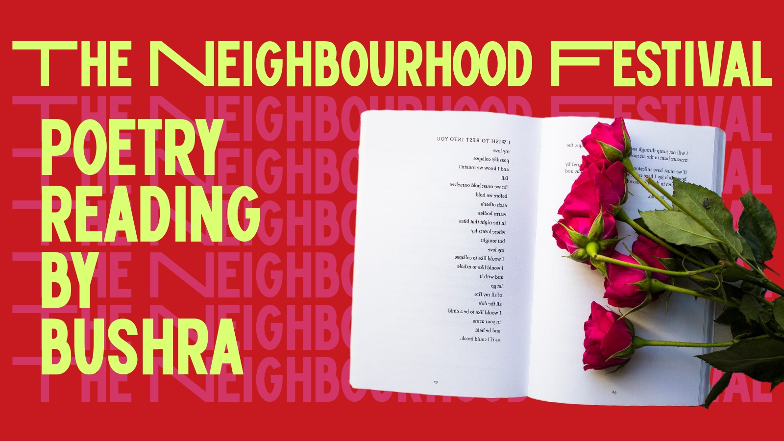 Poetry reading by Bushra | The Neighbourhood Festival