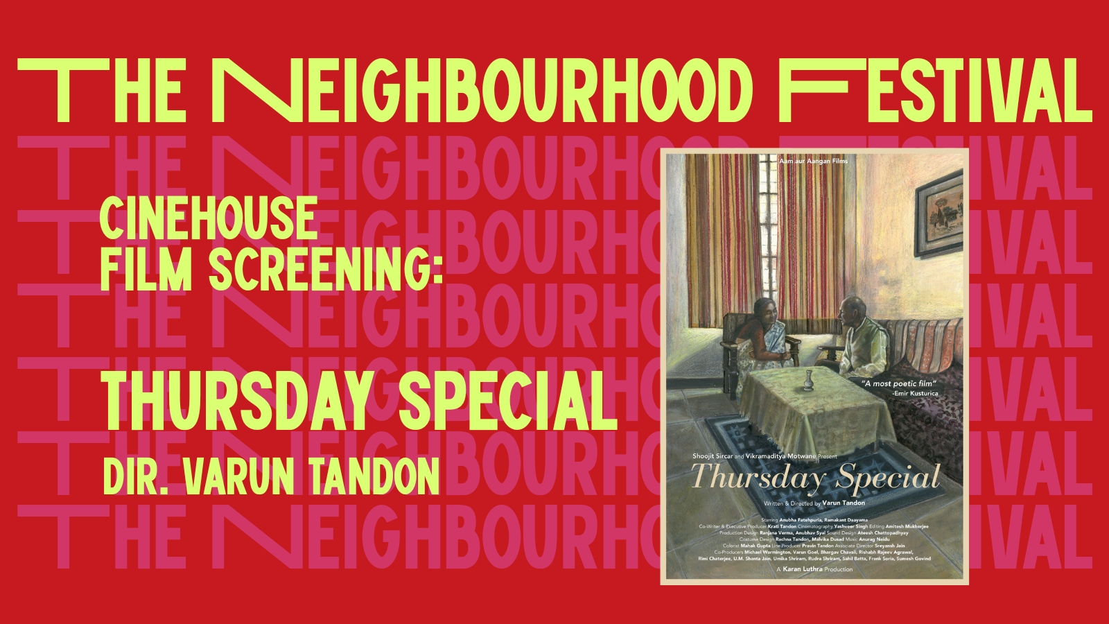 Thursday Special - Film Screening with Varun Tandon | The Neighbourhood Festival