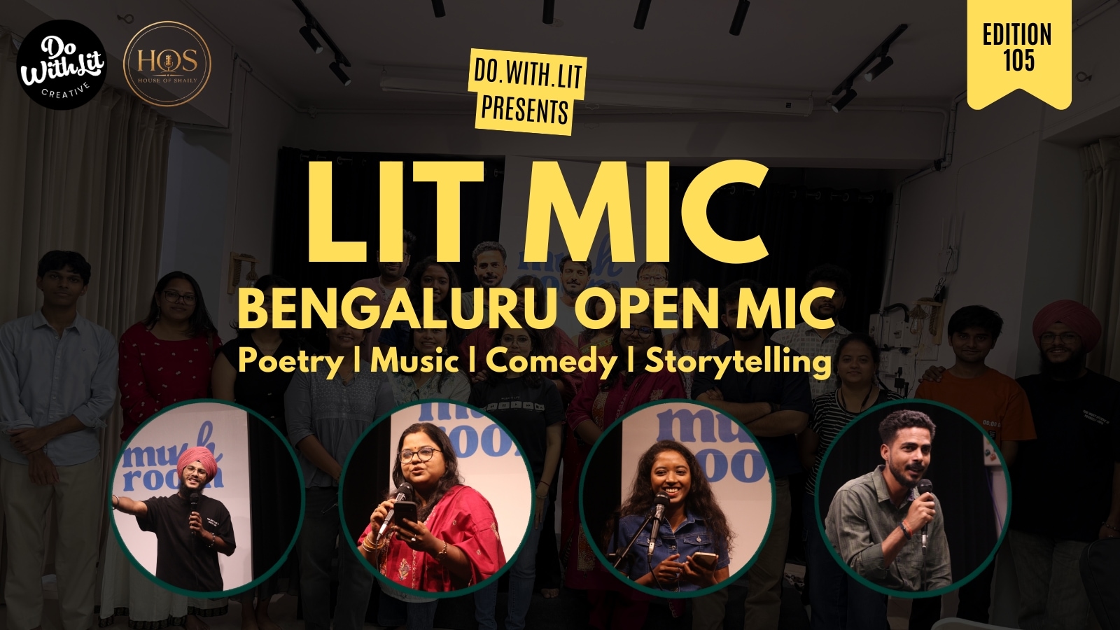 LIT-MIC: Bengaluru Open Mic – Poetry, Stories, Comedy, Music – Edition 105