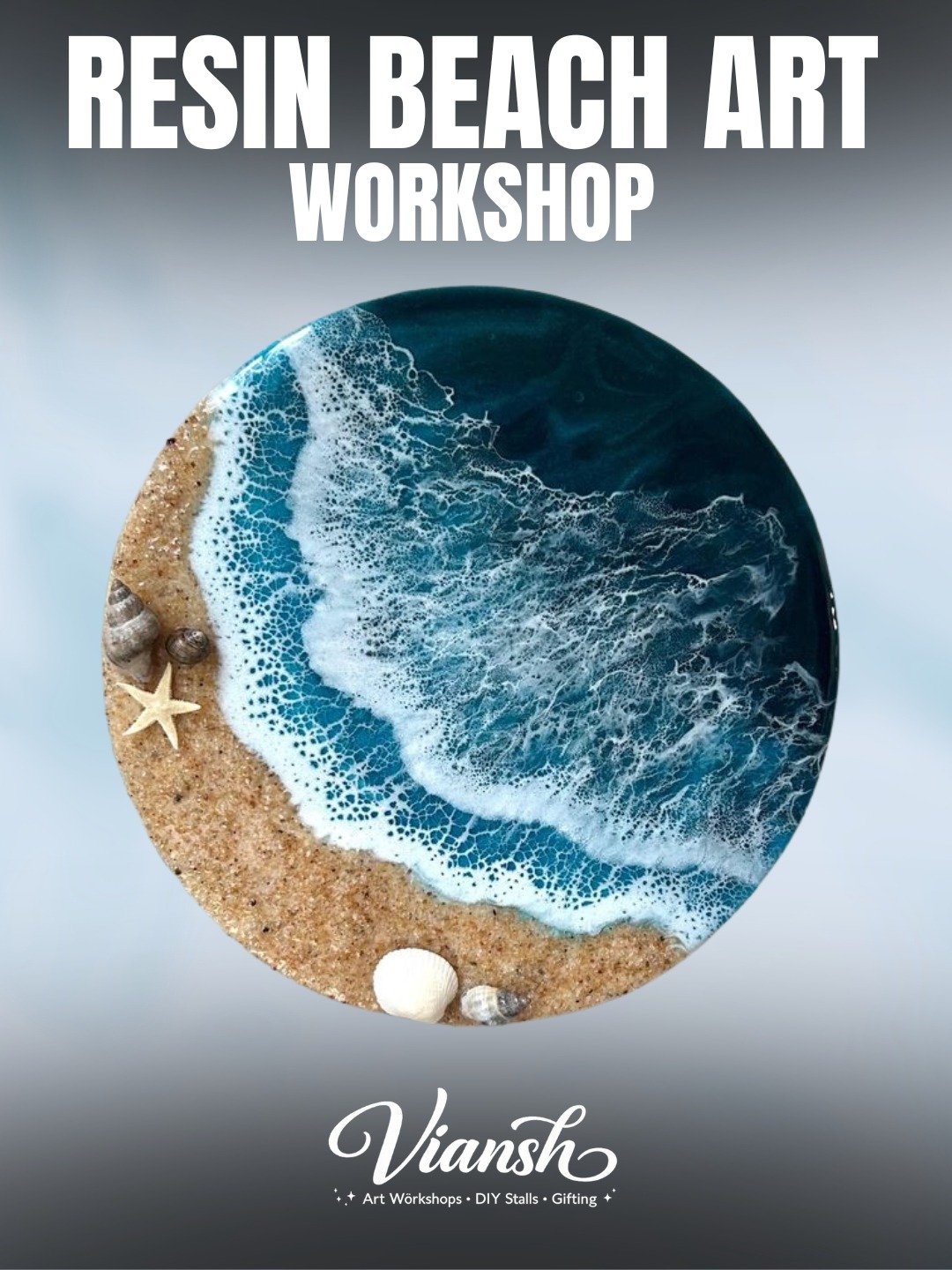 Resin Beach Art at Third Wave Coffee