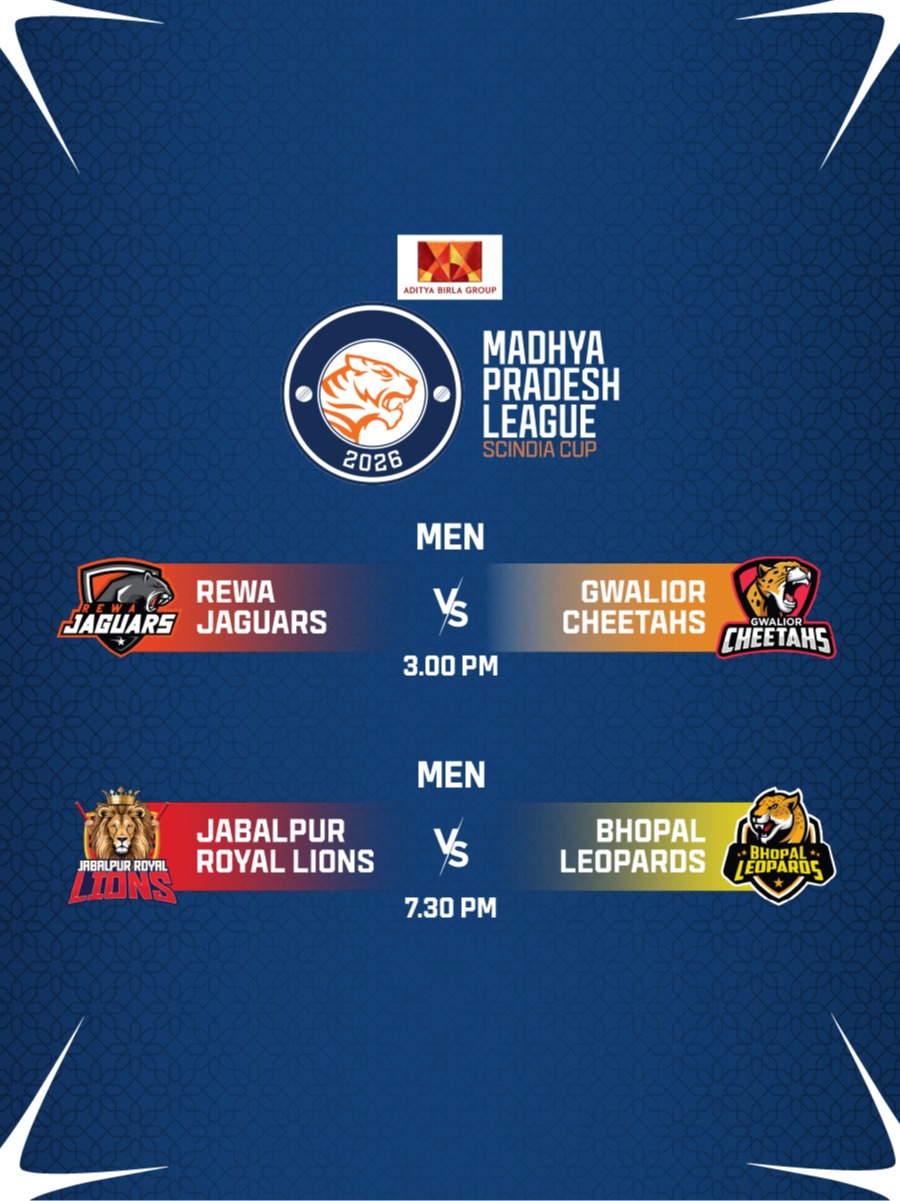 Aditya Birla Group MP League T20 2026 | Rewa Jaguars vs Gwalior Cheetahs & Jabalpur Royal Lions vs Bhopal Leopards