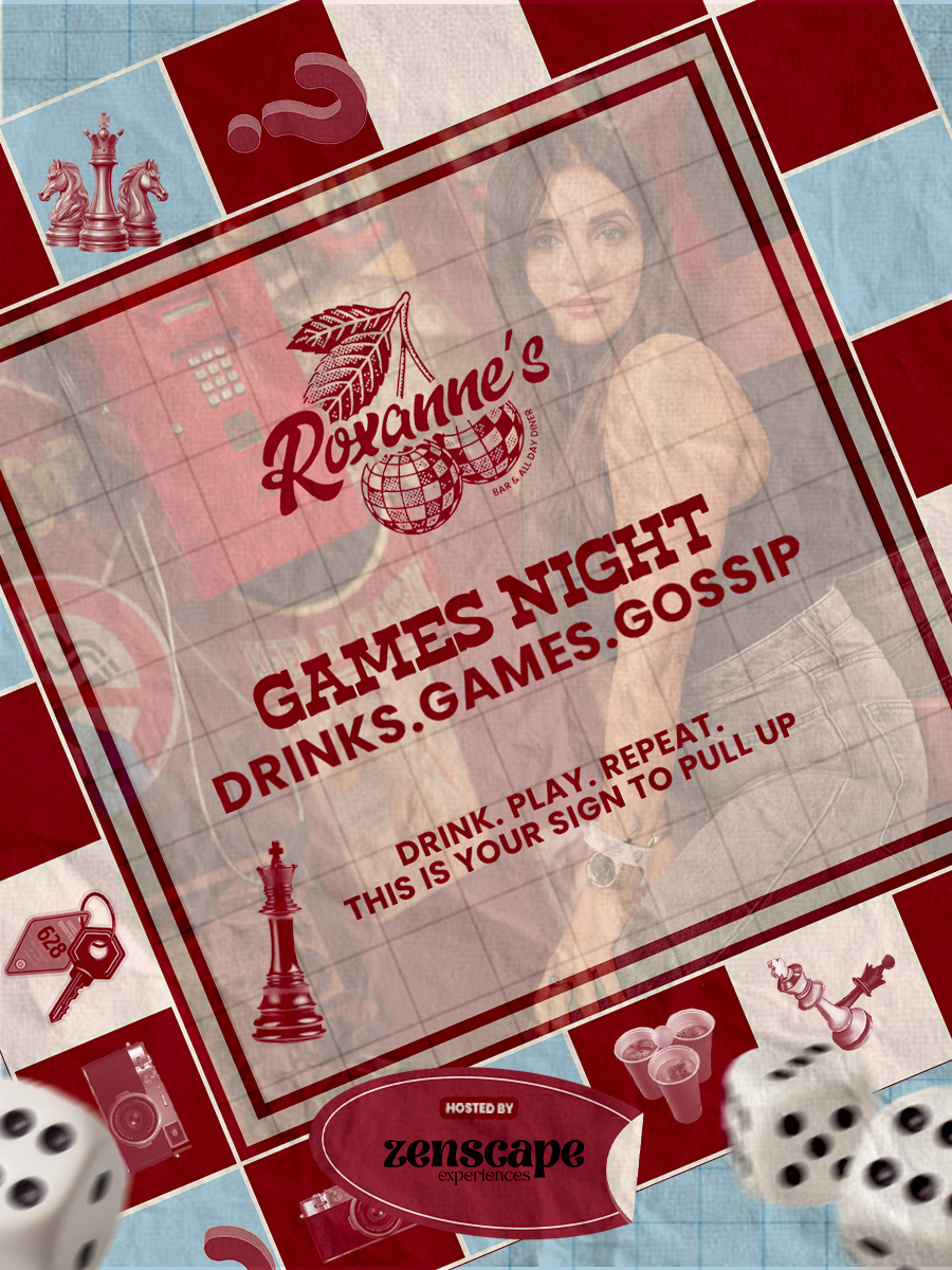 Thursday Game night at Roxanne's Bar and All Day Diner
