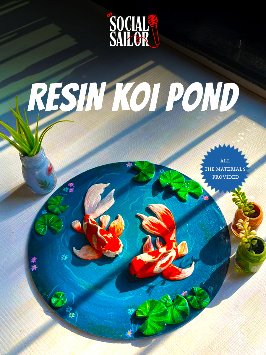 Resin Koi Pond Art - Hyderabad