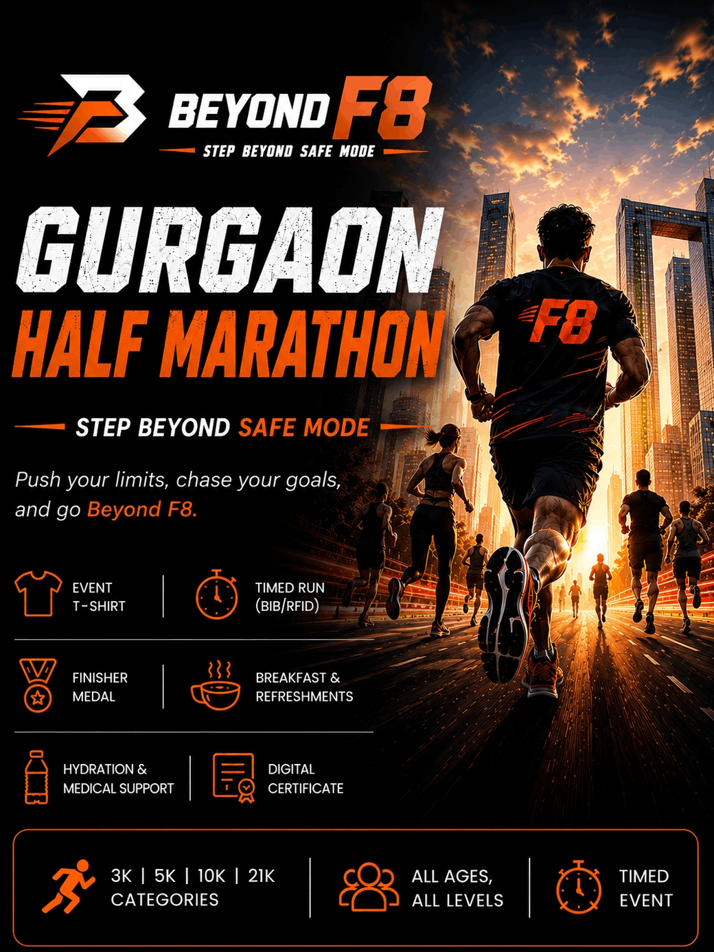Beyond F8 Gurgaon Half Marathon