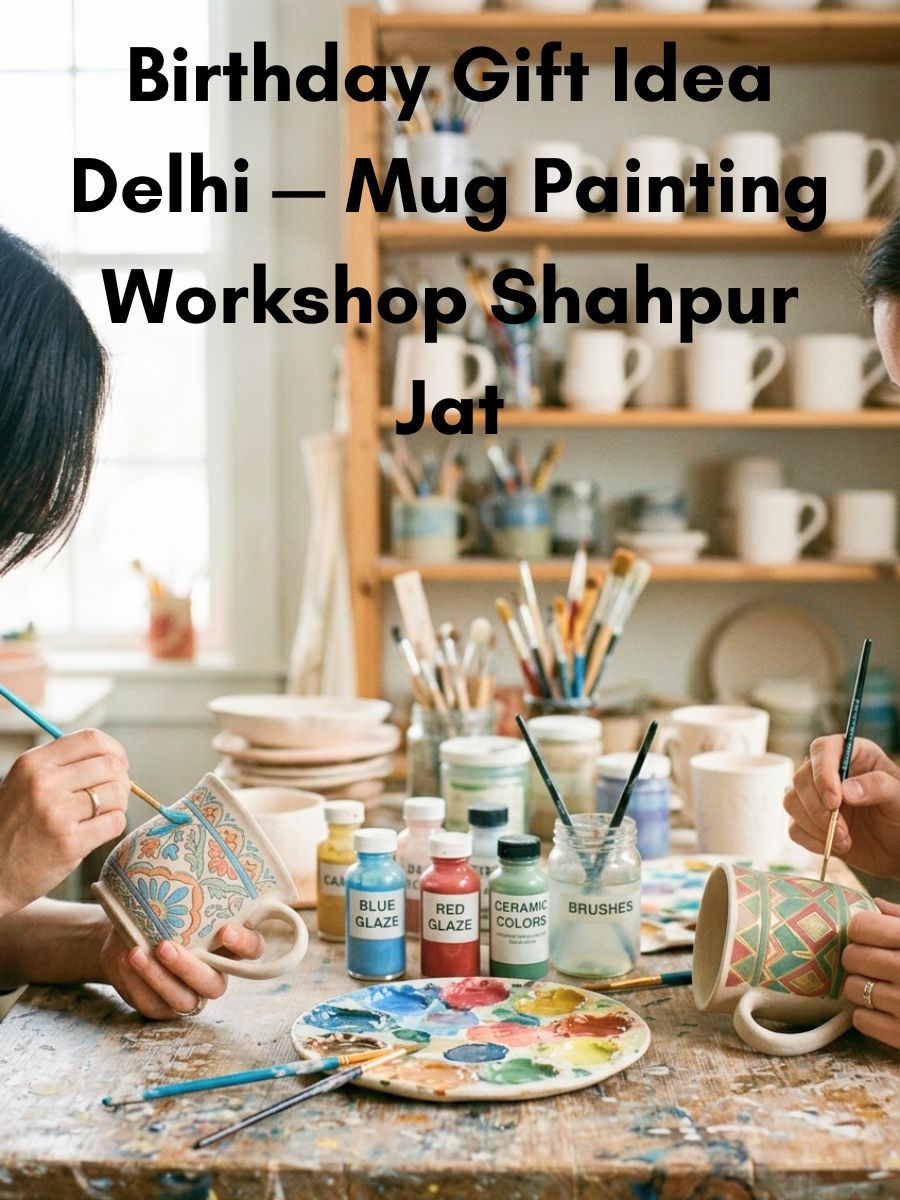 Birthday Gift Idea Delhi — Mug Painting Workshop Shahpur Jat in Delhi