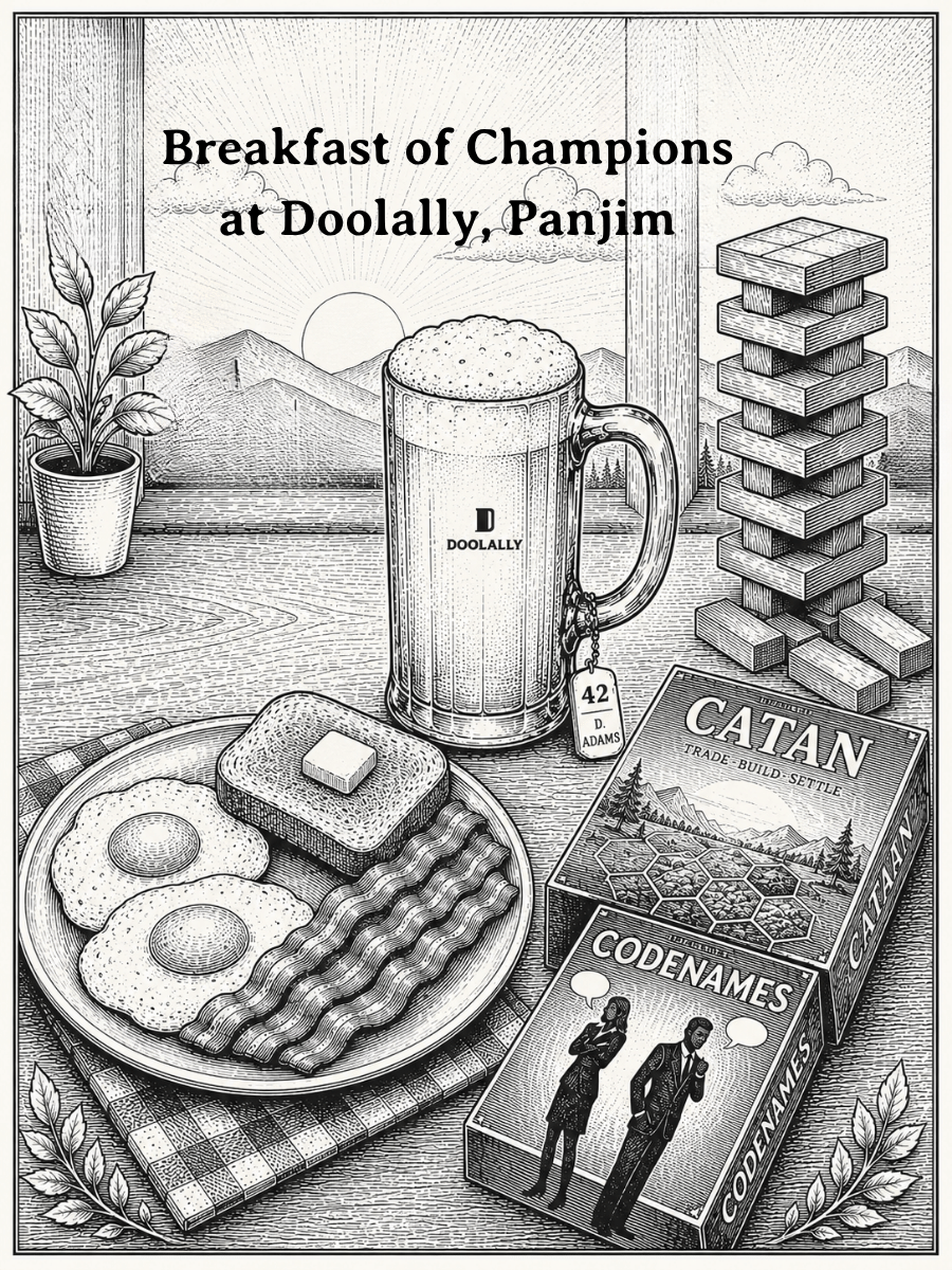 Breakfast of Champions at Doolally, Panjim