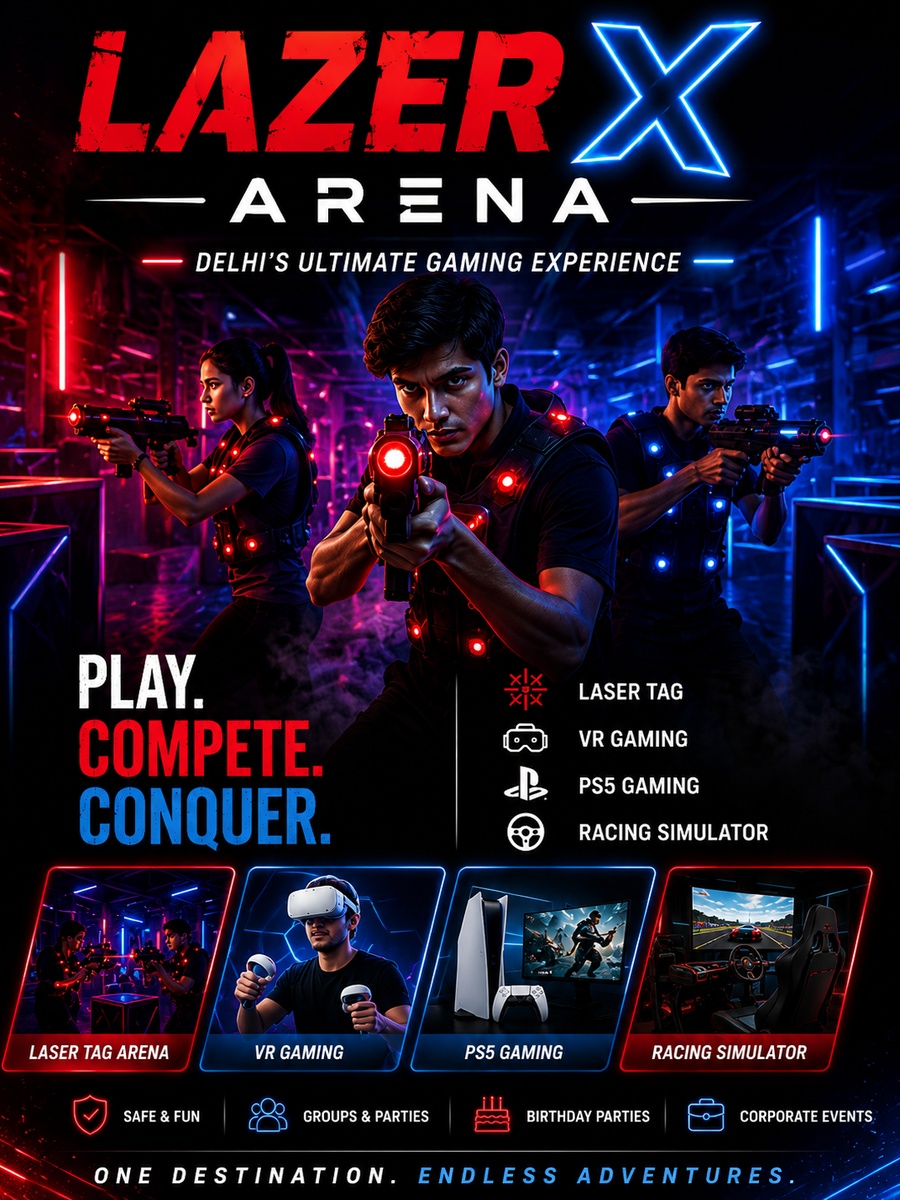 Lazer x Arena | Laser Tag, VR, PS5 and Racing Simulator Experience