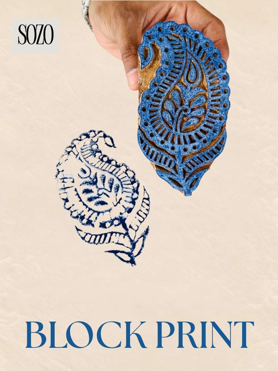 Block Print on Tote Bag