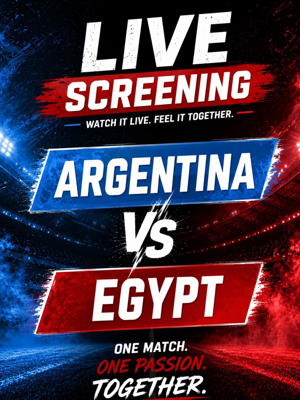 Screening of FIFA | Argentina VS Egypt Watch Party 