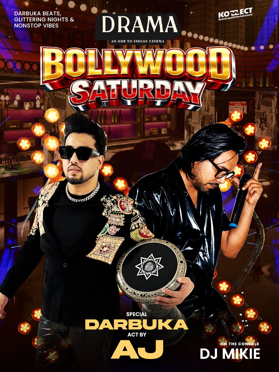 Bollywood Saturday with AJ on Darbuka & Dj Mikie