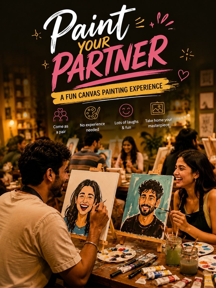 Paint Your Partner : A Fun Canvas Painting Experience