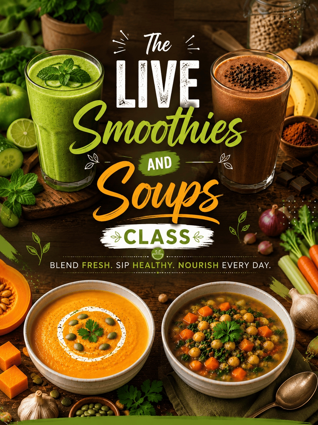 The Live Smoothies and Soups Class
