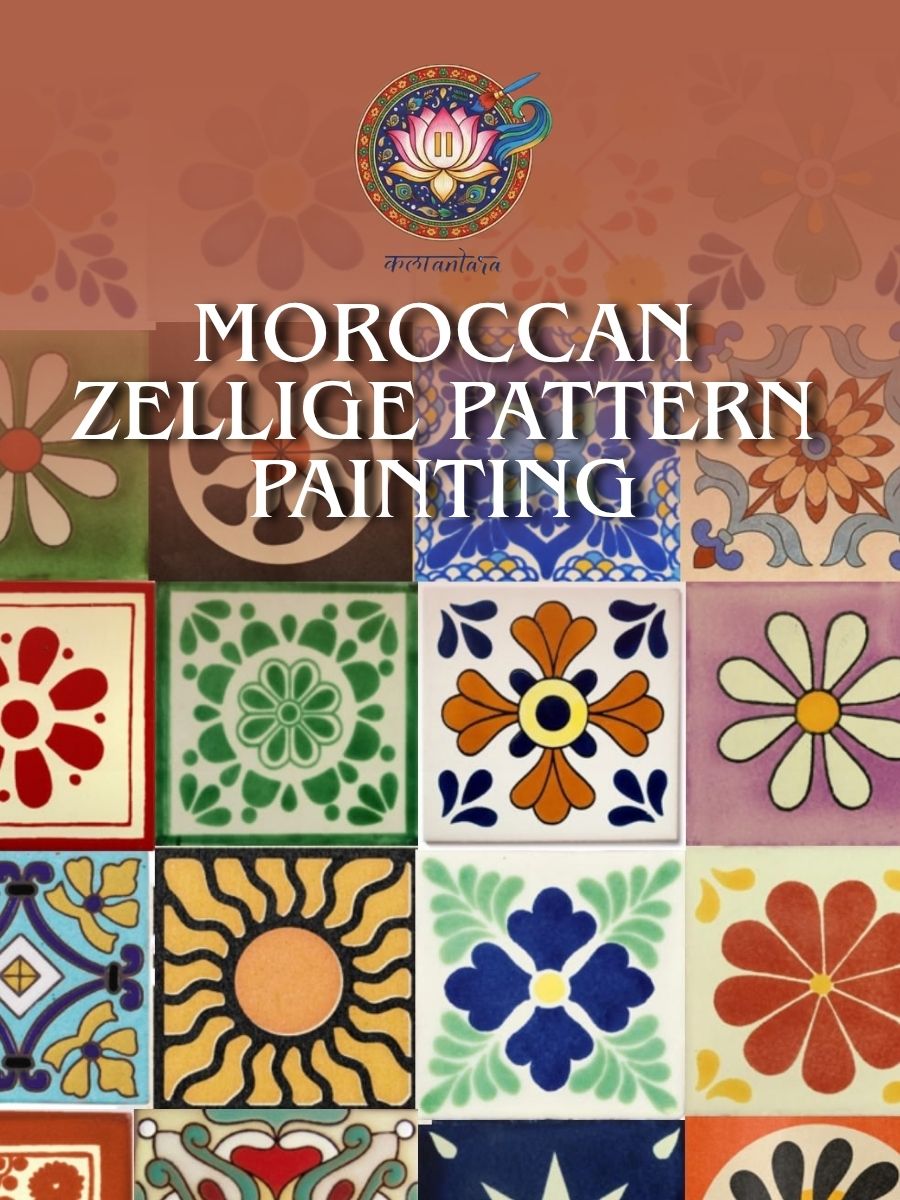 Moroccan Zellige Pattern Painting | Kalaantara 