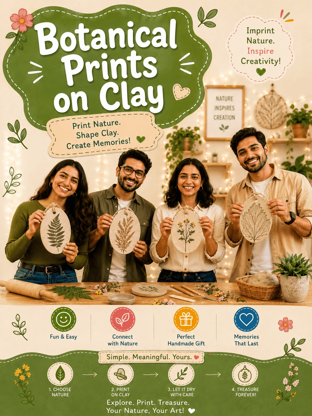 Botanical Prints on Clay