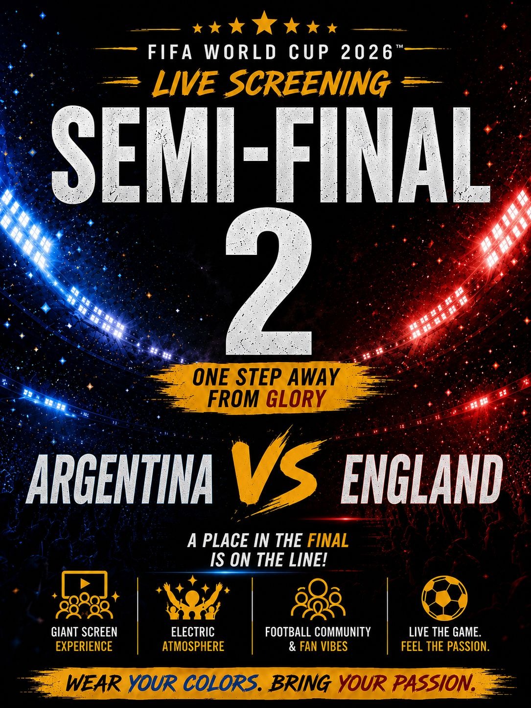 Screening of FIFA World Cup 2026™ Semi-Final 2 Live | Bhopal
