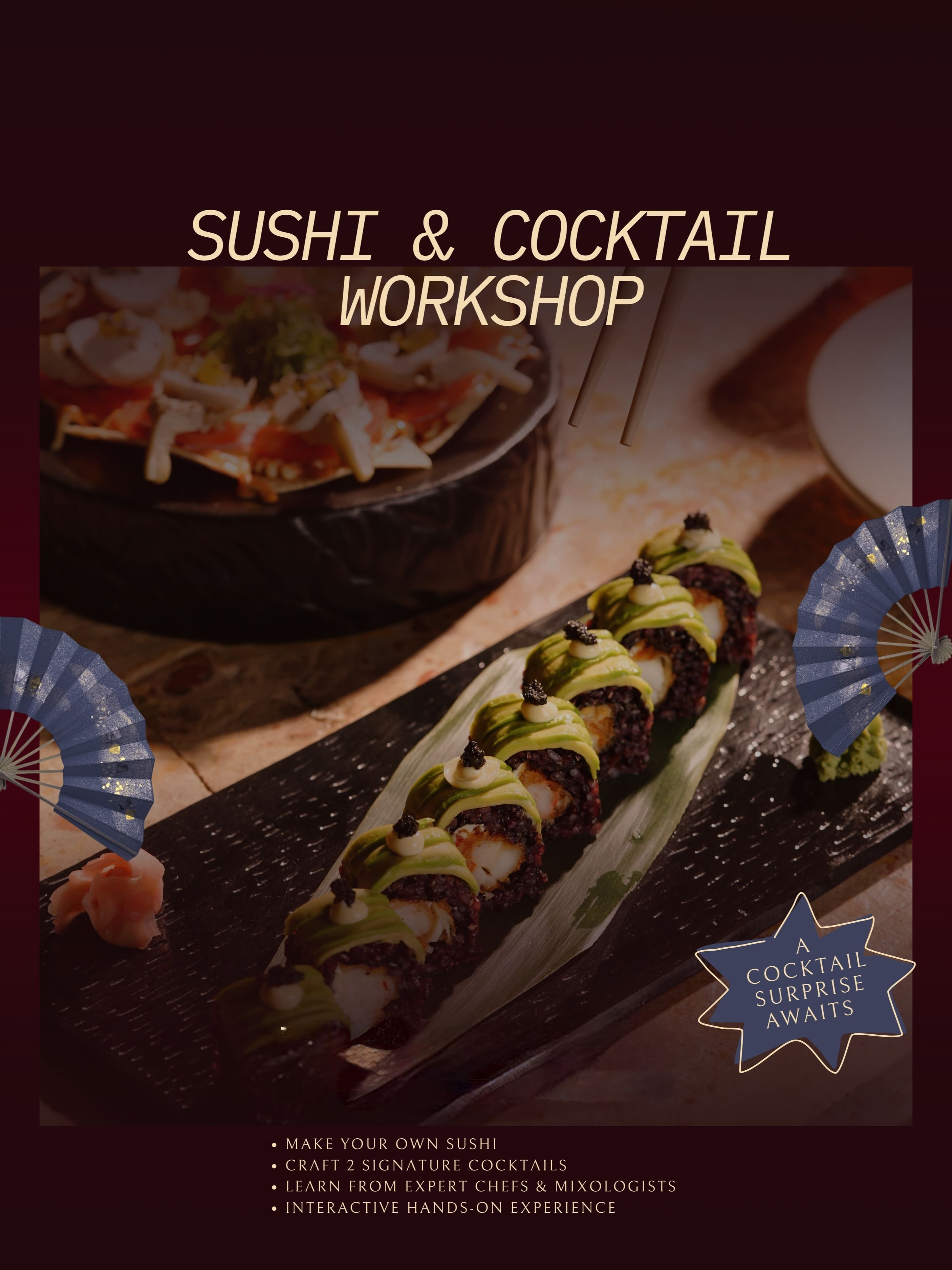 Sushi & Cocktail Workshop at Yazu Chandigarh