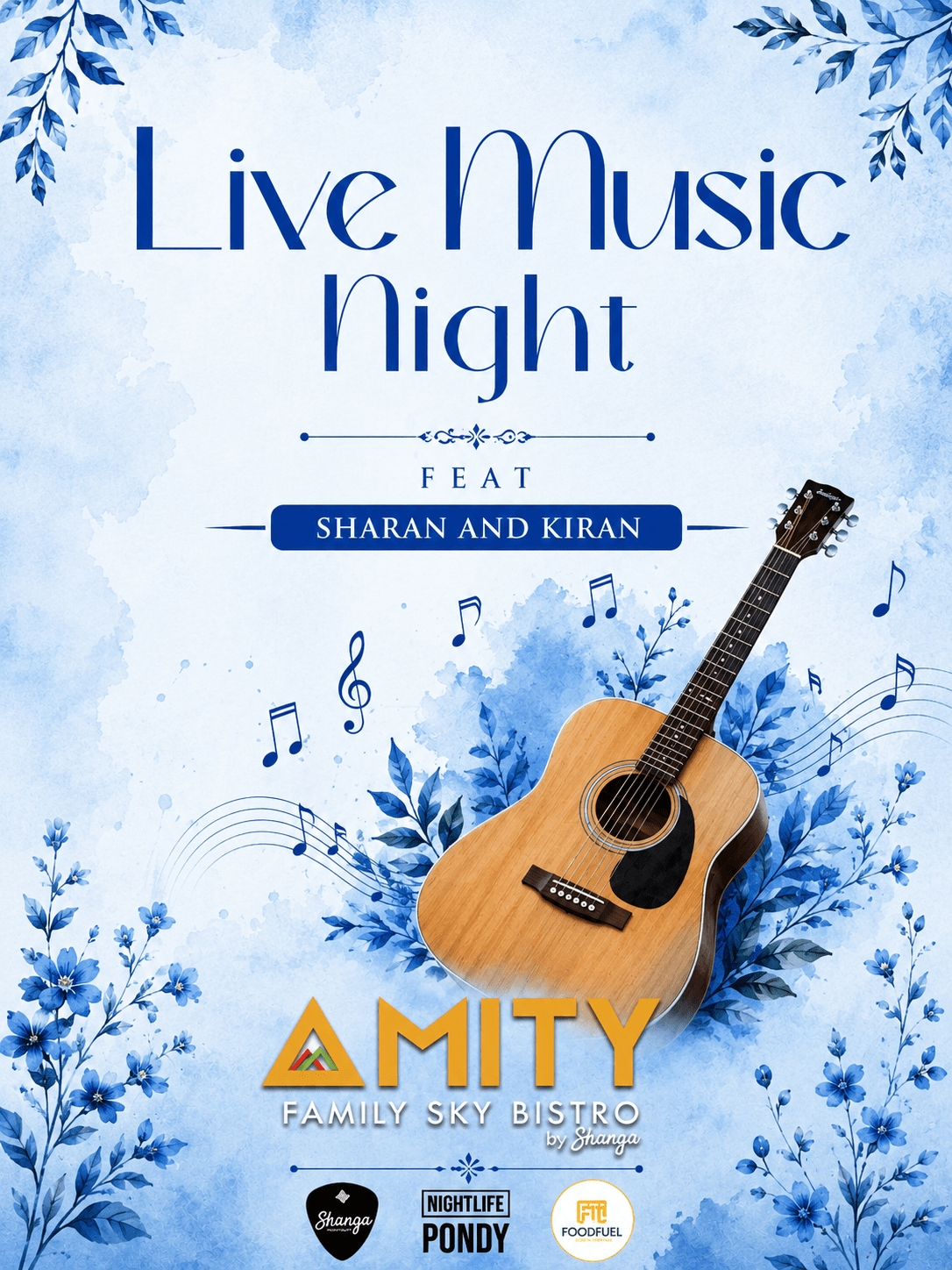 Live Music Night at Amity Family Sky Bistro ( Rooftop )