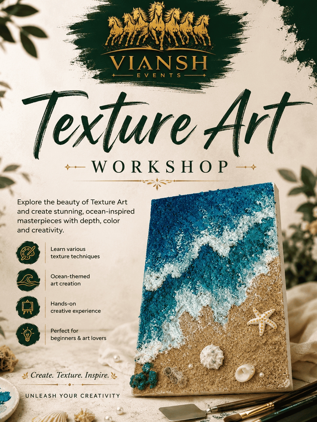 Texture Art Experience | Ocean-Inspired Workshop