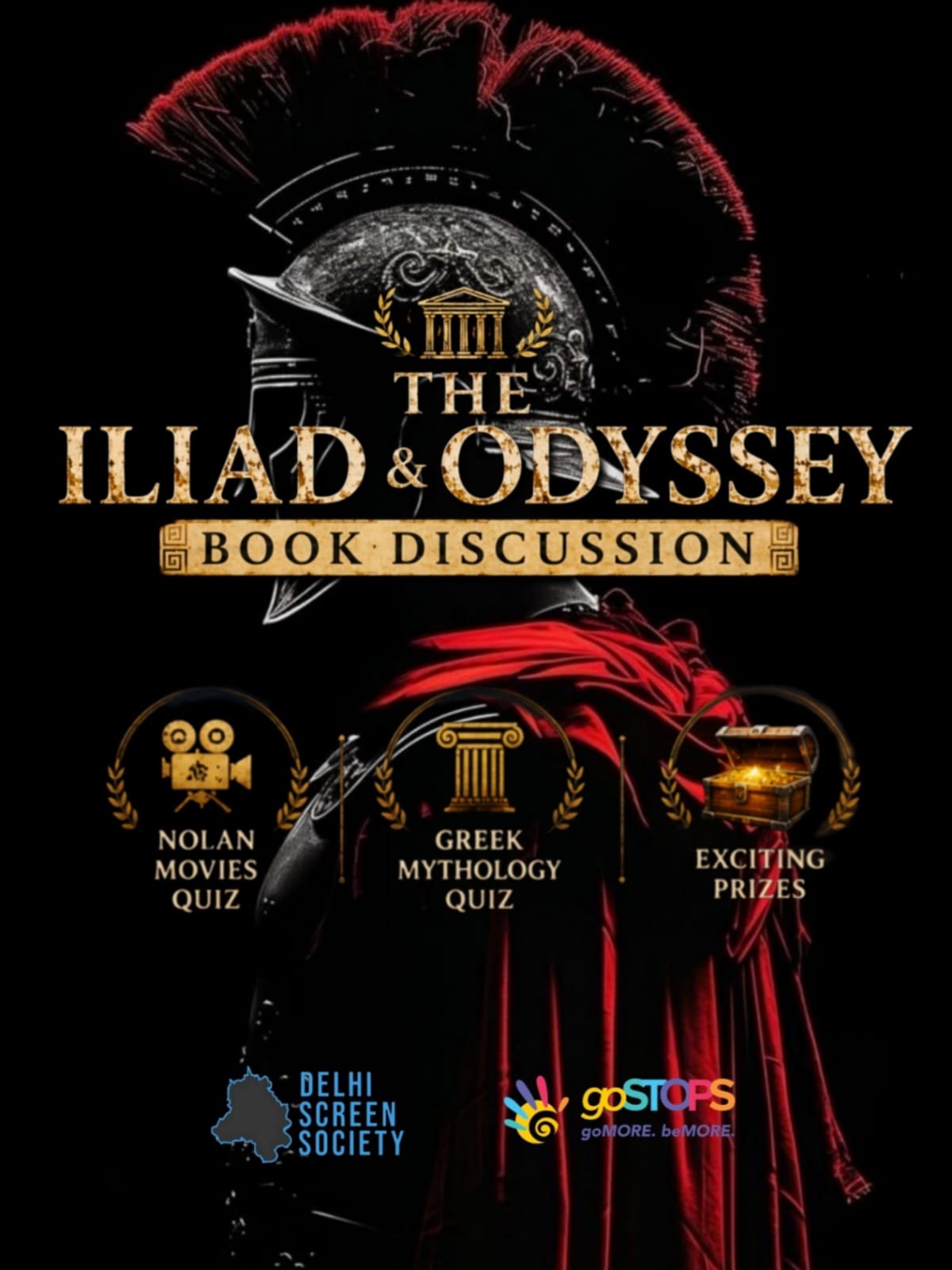 The Iliad & Odyssey Book Discussion and Quiz by Delhi Screen Society at goSTOPS Delhi
