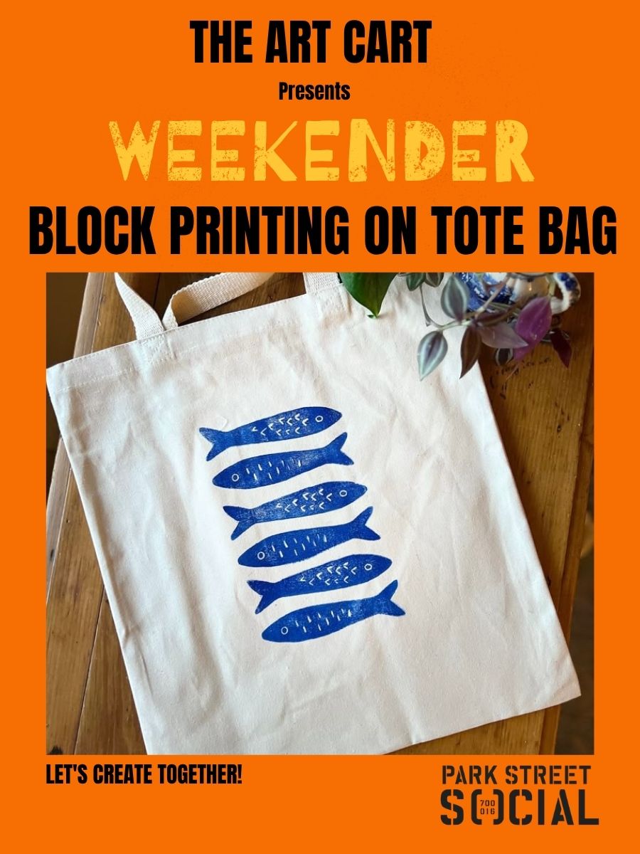 Block Printing on Tote Bags