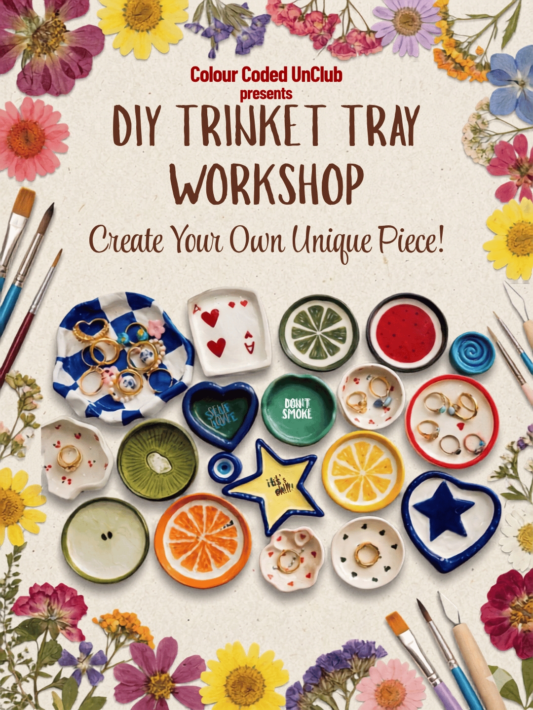 DIY Clay Trinket Tray Workshop