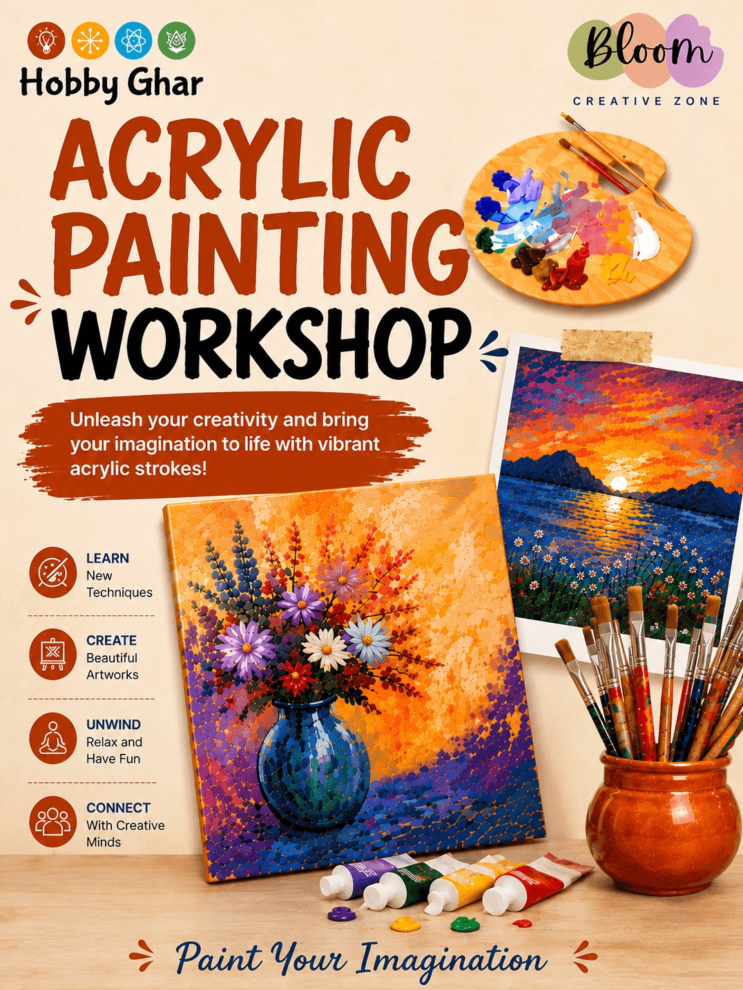 Acrylic Painting Workshop By Hobby Ghar