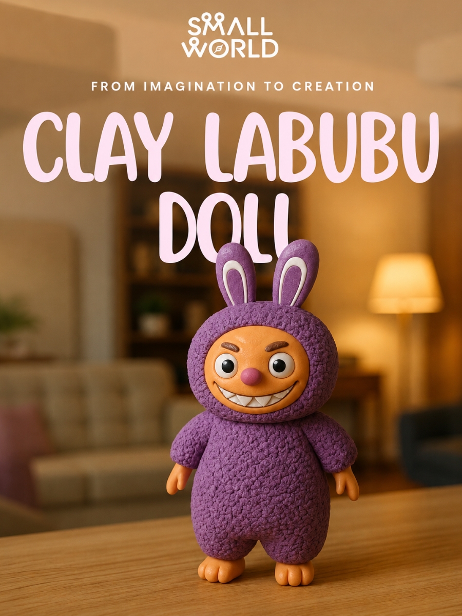 Clay Labubu Doll