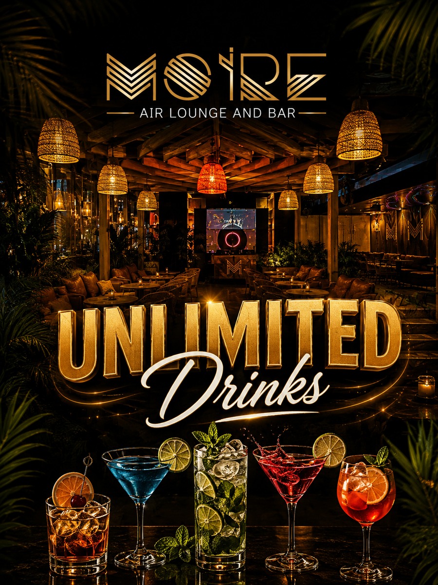 Unlimited Drinks Night at MOIRE Air Lounge & Bar