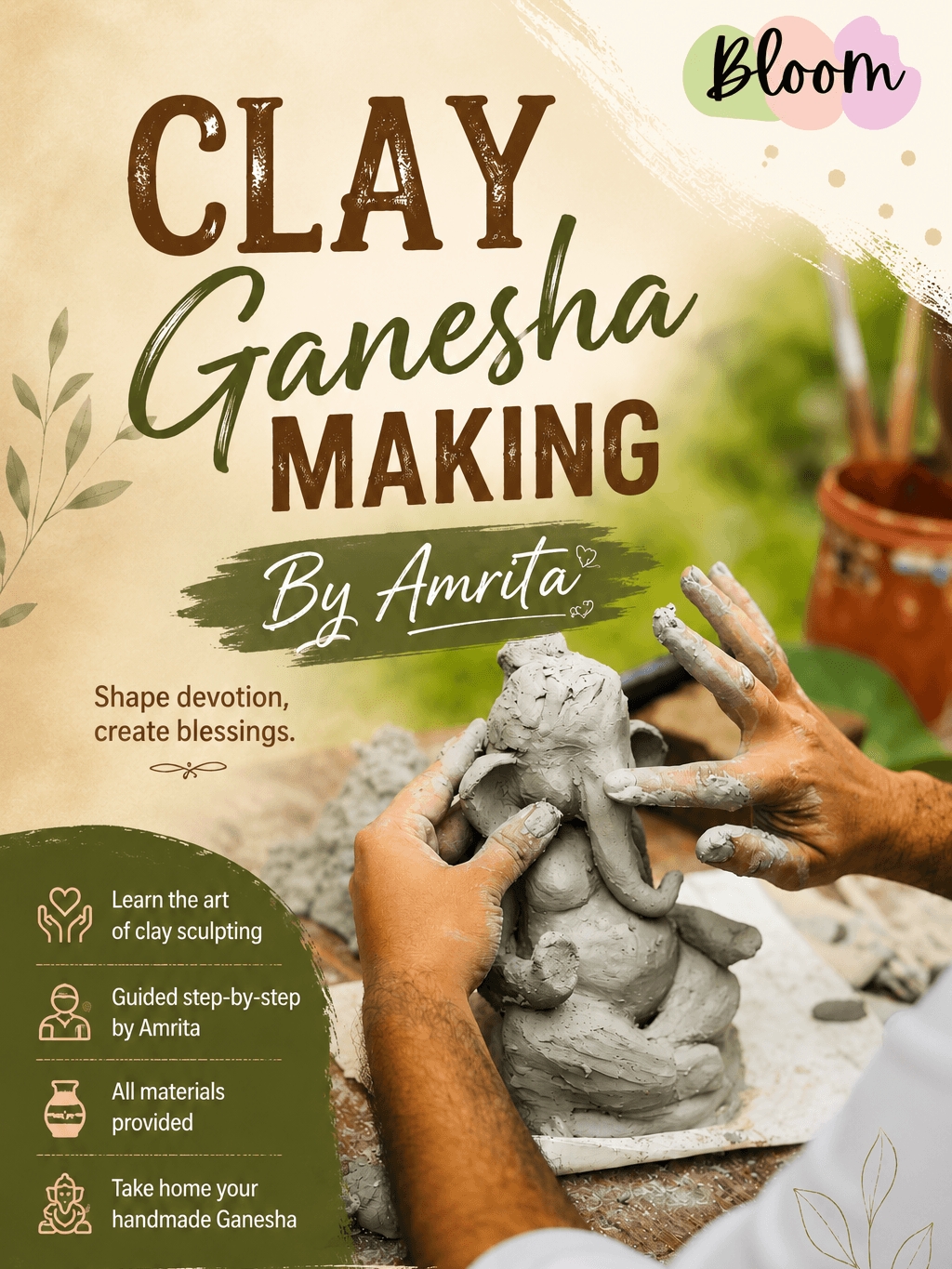 Clay Ganesha Making By Amrita