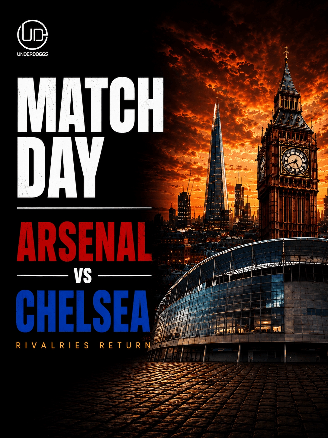 Screening of Arsenal vs Chelsea at Underdoggs Ludhiana