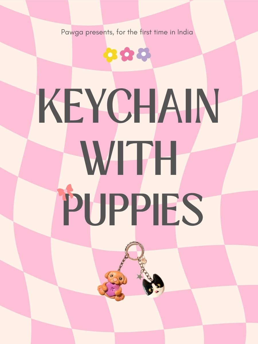 Pawga's Clay Keychain w. puppies | Hungry Hippie