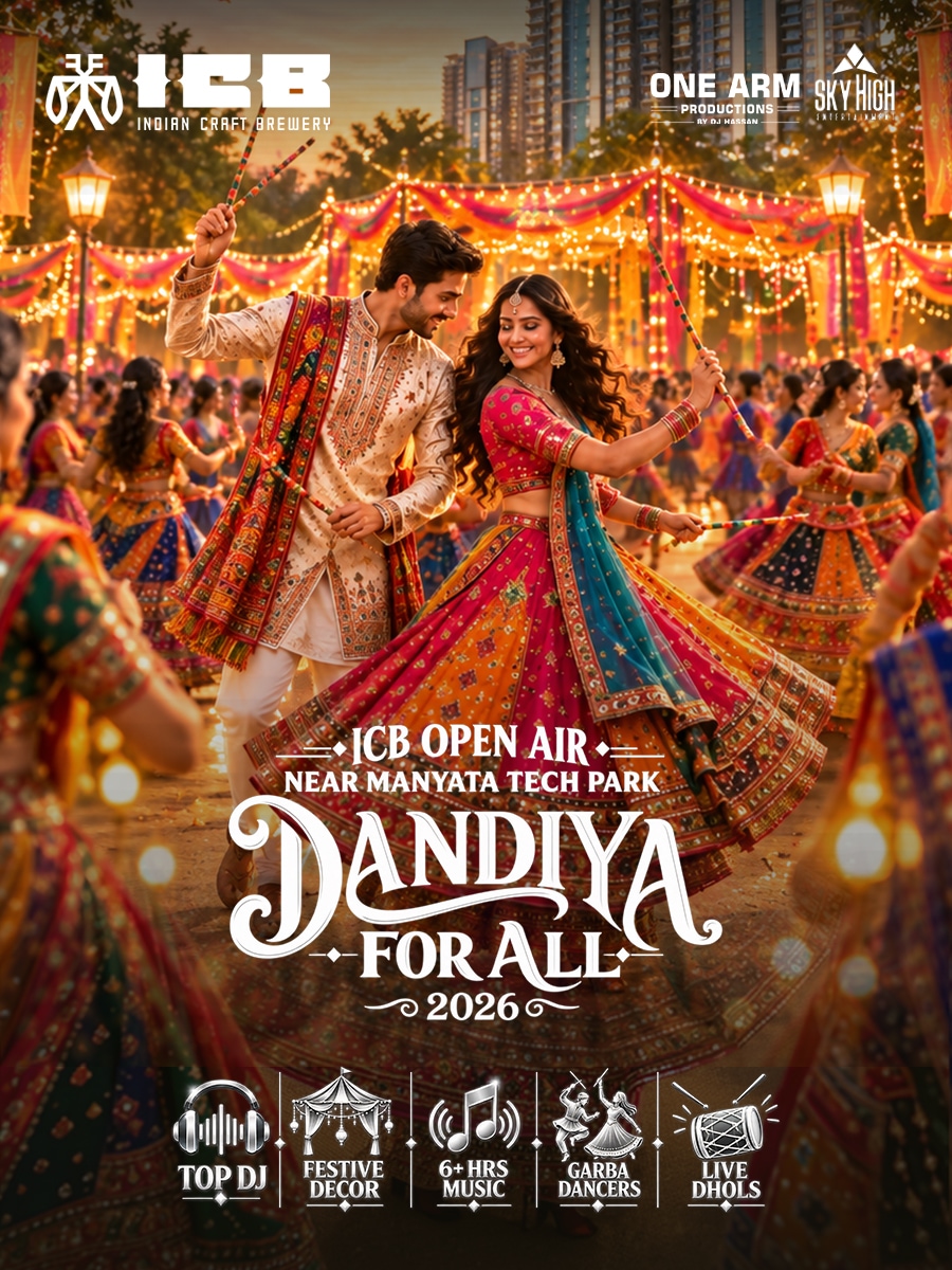 Dandiya for All RAIN PROOF at ICB Open Air Manyata Tech Park