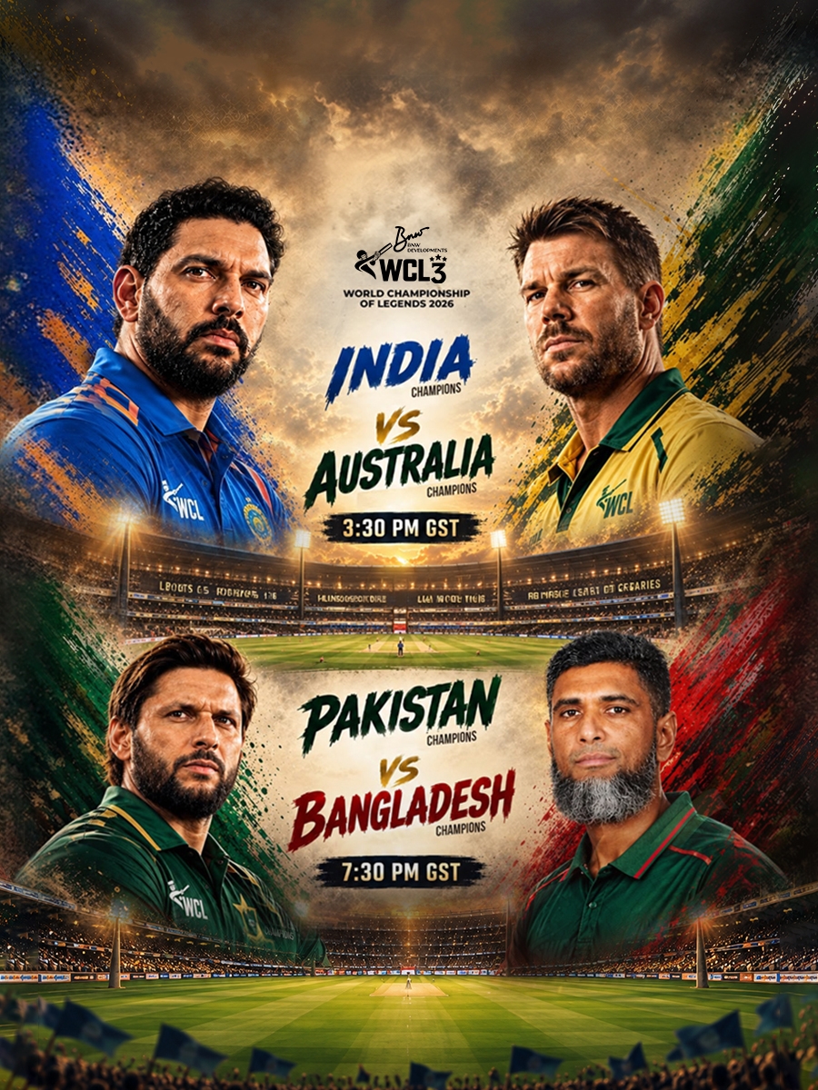 World Championship of Legends 2026 | India vs Australia & Pakistan vs Bangladesh