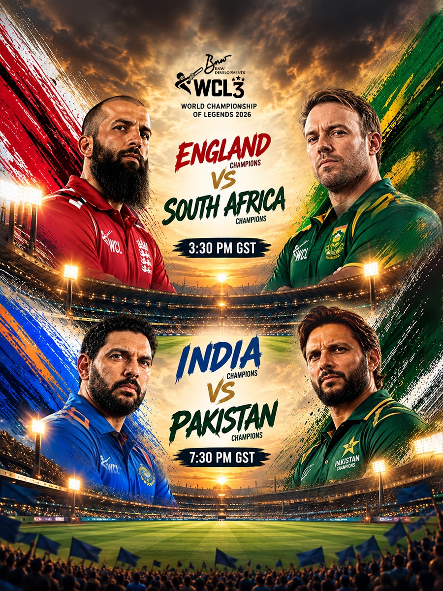 World Championship Of Legends 2026 | England vs South Africa & India vs Pakistan
