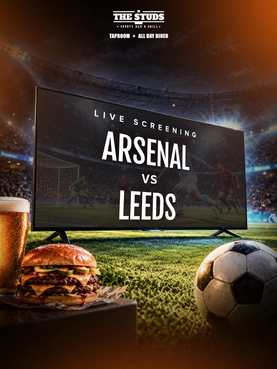 Screening of Arsenal vs Leeds — LIVE at The Studs Sahakarnagar