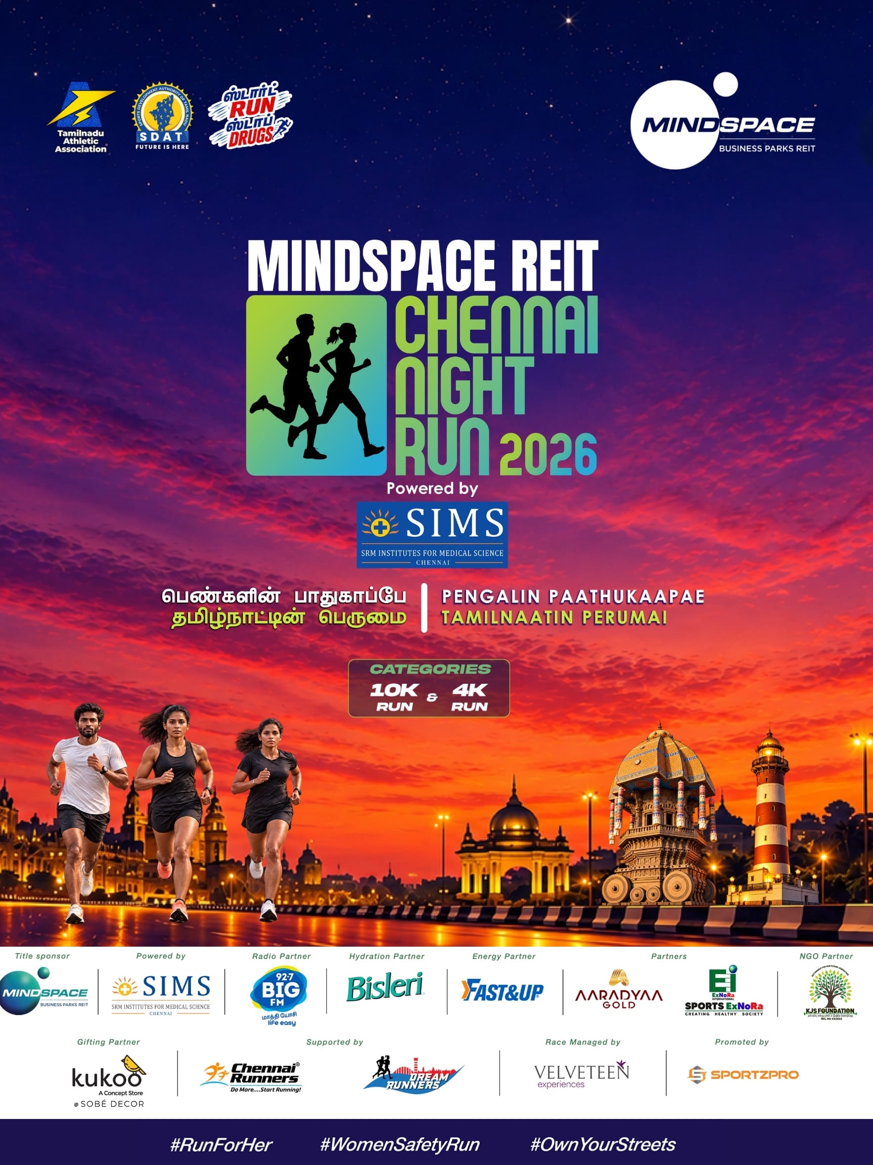 Mindspace REIT Chennai Night Run 2026 | Powered by SIMS