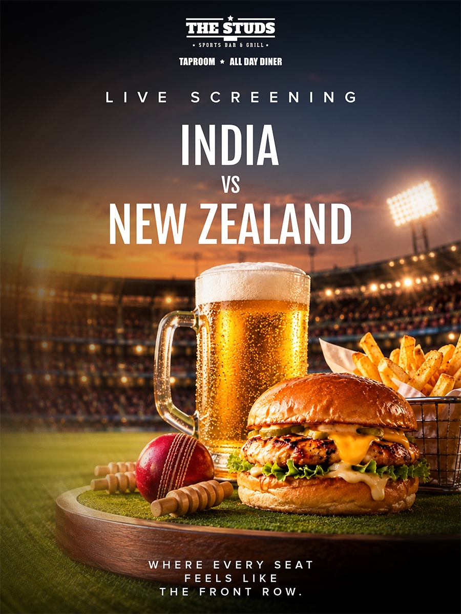 Screening of India vs New Zealand — Live at The Studs Sahakarnagar