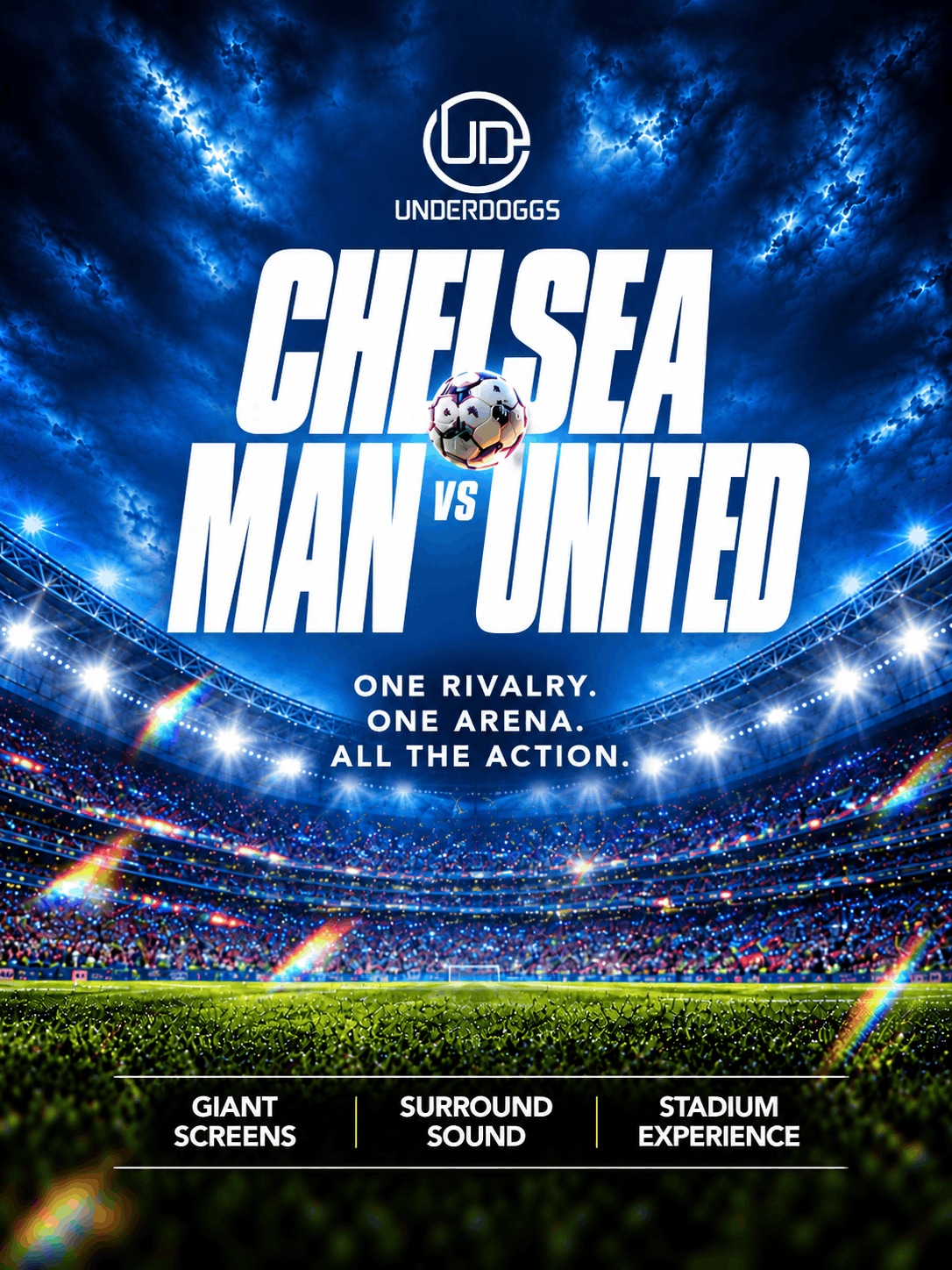 Screening of Chelsea vs Manchester United at Underdoggs Aerocity