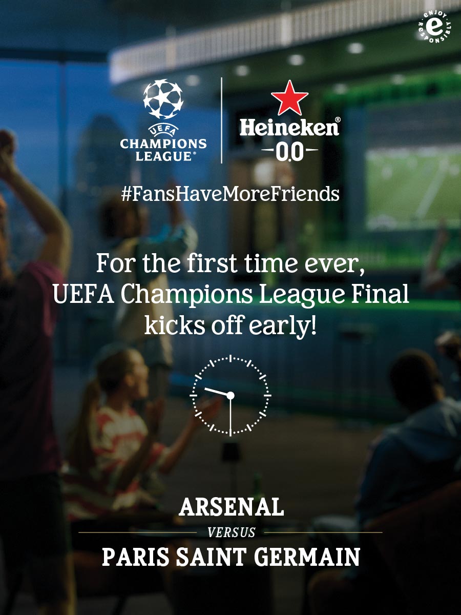 Screening of UEFA Champions League | Finals Fan Park Delhi - Arsenal vs. PSG | Heineken 0.0