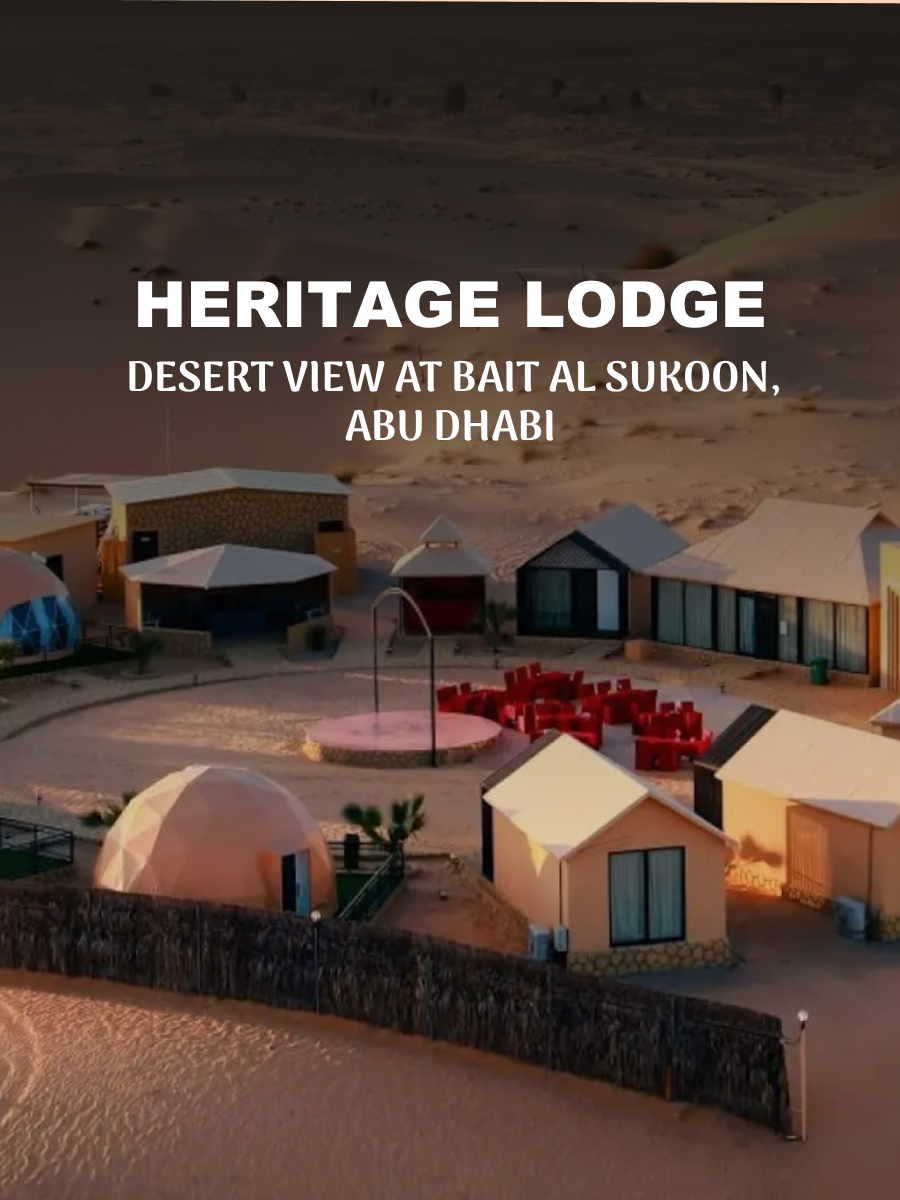 Heritage Lodge-Desert View at Bait Al Sukoon, Abu Dhabi (Half Board | Shared Transfers & Activities)