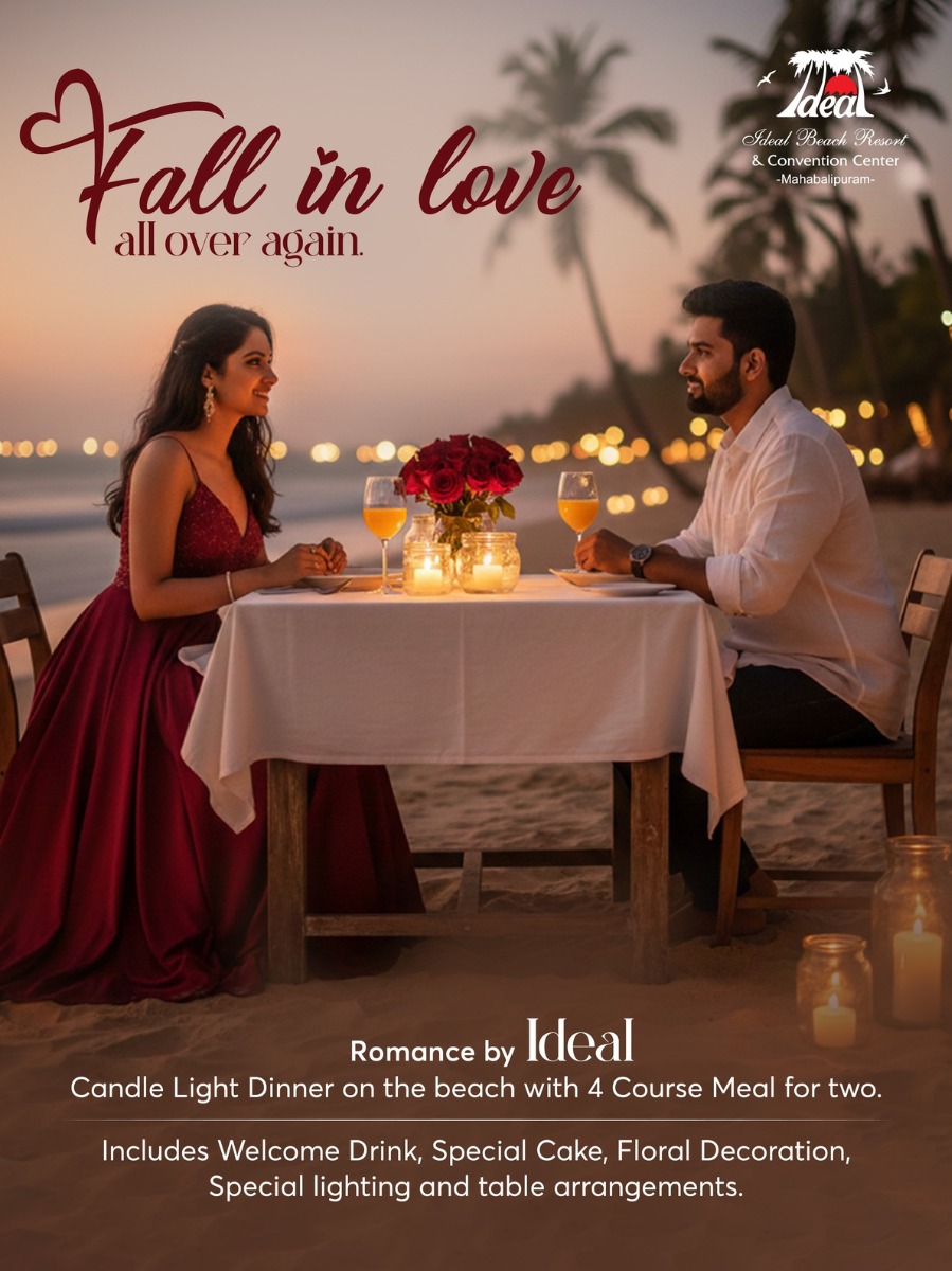 Sea Shore Candle Light Dinner @ Ideal Beach Resort, Chennai